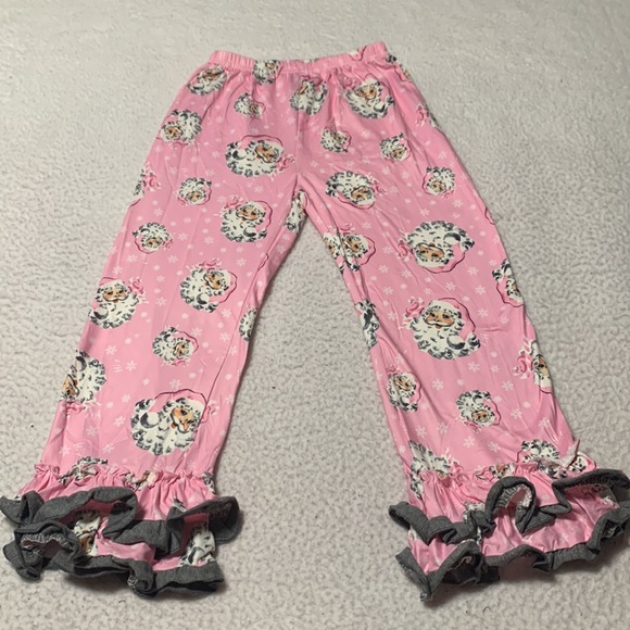 Boutique Girls “I Saw Momma Kissing Santa Claus” Outfit & Bow, New, Size 6-7 - Picture 9 of 14